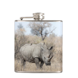 White Rhino Hip Flask