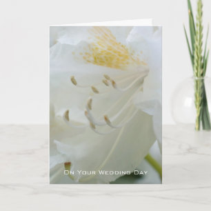 White Rhododendron   Wedding Congratulation Card