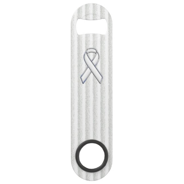 White Ribbon Awareness on Vertical Stripes (Front)