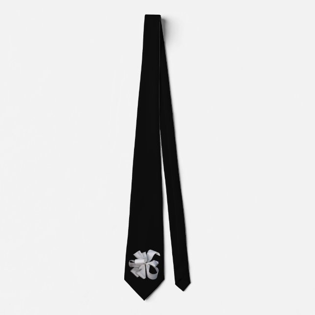 White ribbon bow tie (Front)