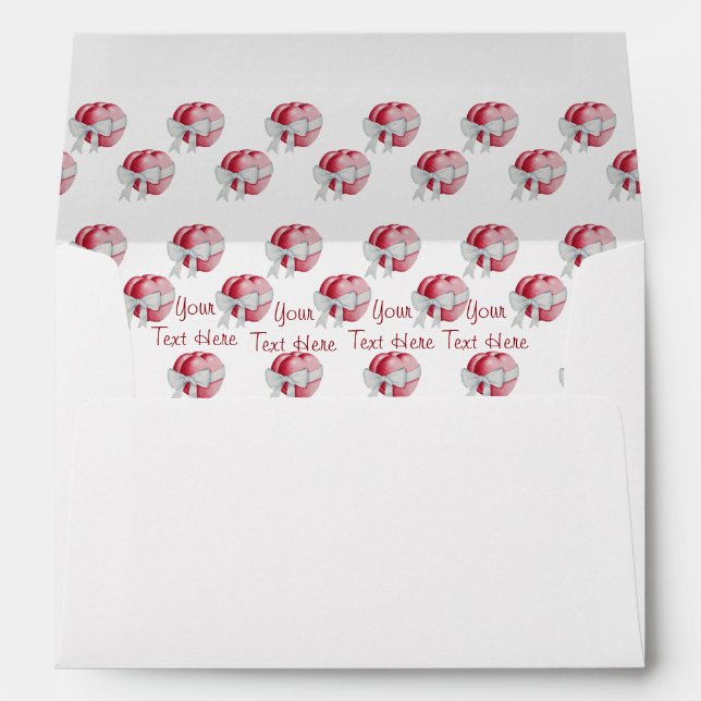 white ribbon tied around red love heart envelopes (Back (Bottom))
