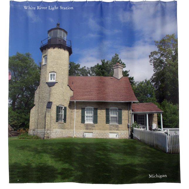 White River Light Station shower curtain (Front)
