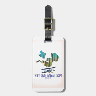 White River National Forest Colorado usa map Luggage Tag