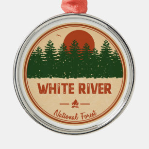 White River National Forest Metal Ornament