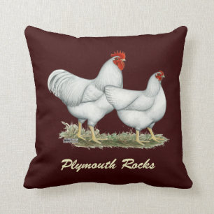 White Rock Chickens Cushion