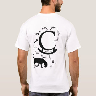 White Rockin C Bloodhound Hoodie T-Shirt