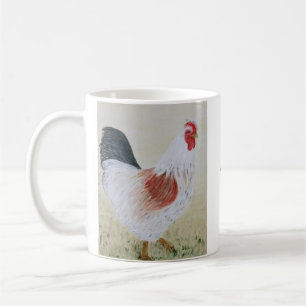 White Rooster Acrylic Painting Coffee Mug