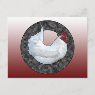 White Rooster Postcard