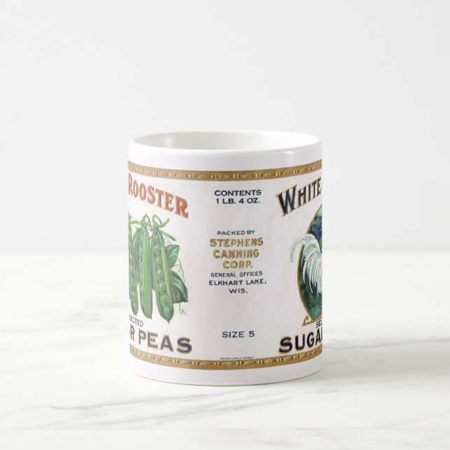 White Rooster Sugar Peas Mug (Center)
