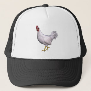 White Rooster Trucker Hat