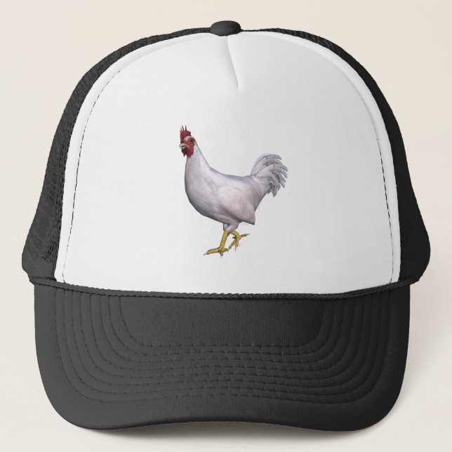 White Rooster Trucker Hat (Front)