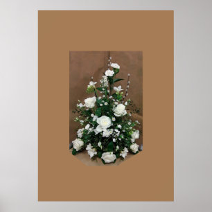 White Rosas Poster