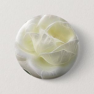 White Rose 3 Angelic 6 Cm Round Badge