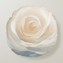 White rose abstract flower painting