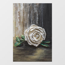 White Rose Acrylic Painting