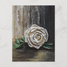 White Rose Acrylic Painting