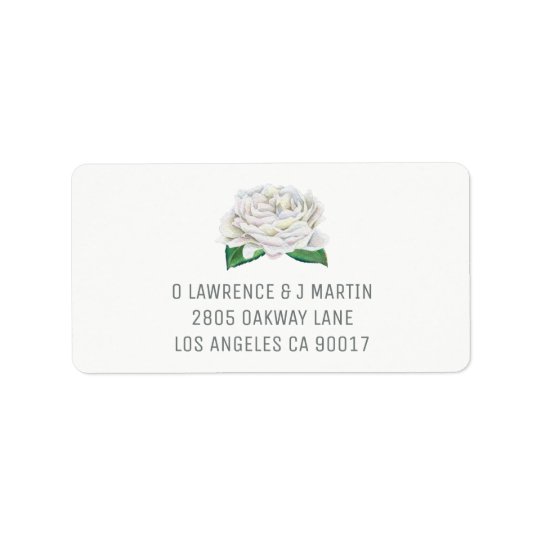 White Rose Address Labels