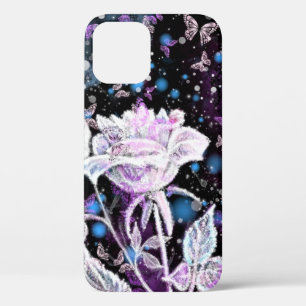 White Rose and Butterflies iPhone Case