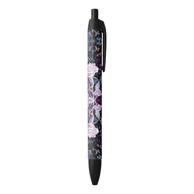 White Rose and Butterflies Pen (Bottom (Vertical))