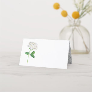 White Rose Blank Place Cards