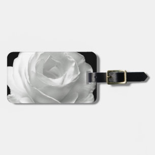 White Rose Blossoms Flowers Garden Peace Love Art Luggage Tag