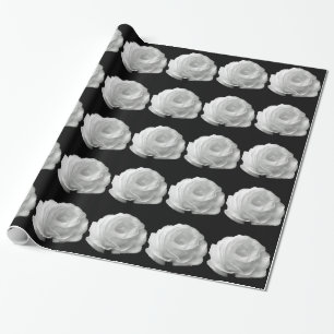 White Rose Blossoms Flowers Garden Peace Love Art Wrapping Paper