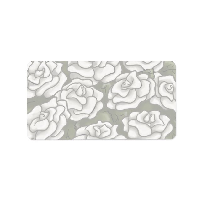 White Rose Bouquet Label (Front)