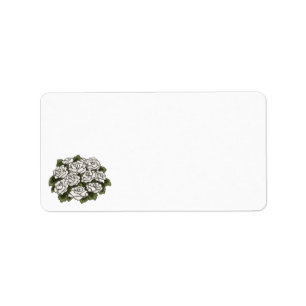 White Rose Bouquet Label