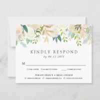 White Rose Bouquet | Striped RSVP