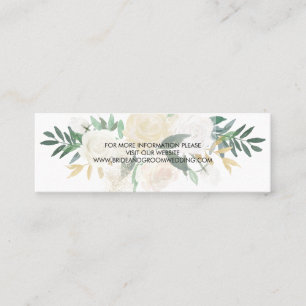 White Rose Bouquet   Website Mini Business Card