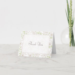 White Rose Classic Wedding Thank You Cards