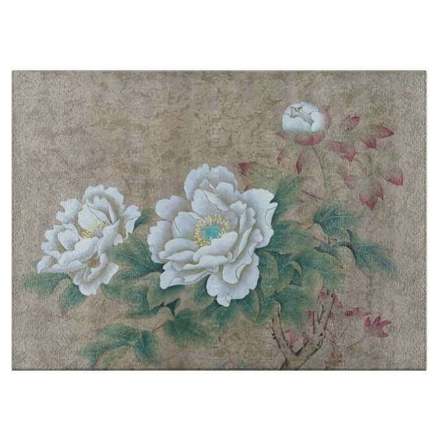 White Rose Cutting Board (Front)
