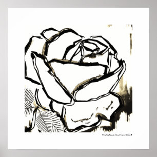 White Rose Elegant Post Modern Poster Art Prints
