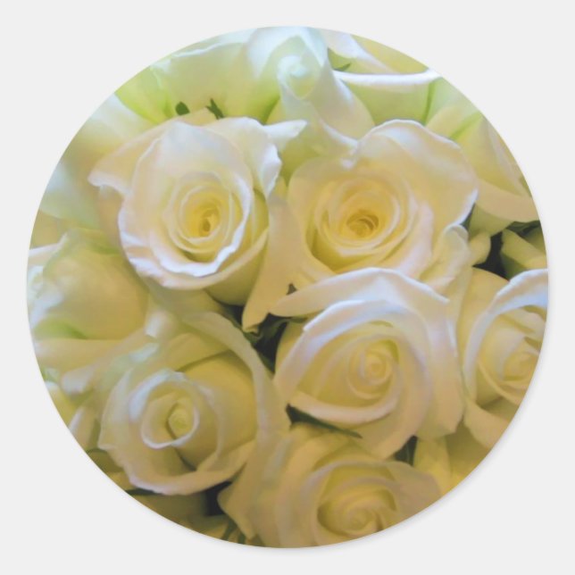 White Rose Envelope Seal Stickers (Front)