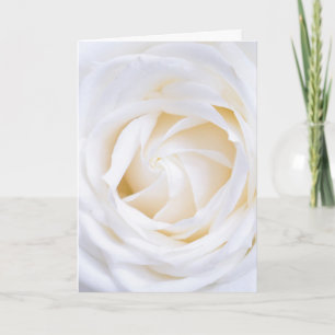 "WHITE ROSE" FLORAL GREETING CARD