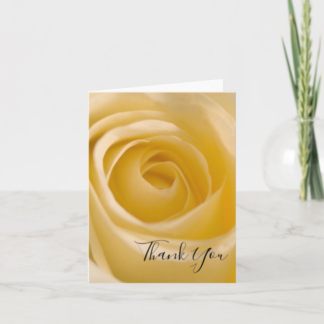 White Rose Floral Thank You Card (Front)