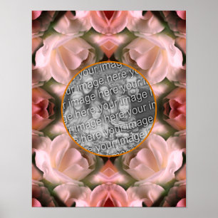 White Rose Floral Tinted Create Your Own Photo Poster