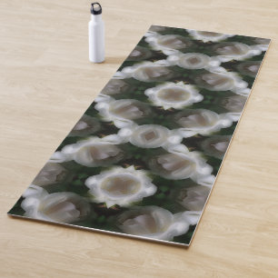 White Rose Flowers Abstract        Yoga Mat