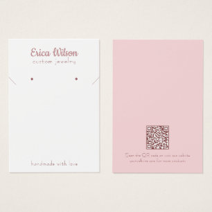 White & Rose Gold Necklace Earring Display card