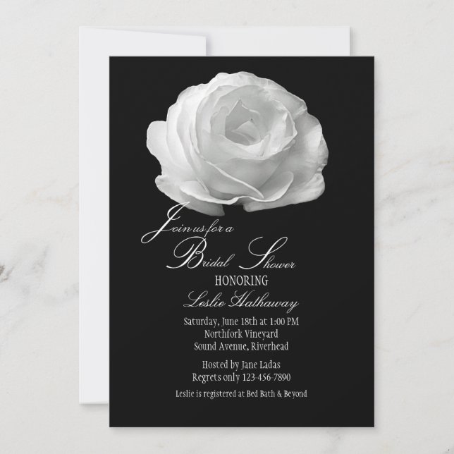 White Rose Invitation (Front)