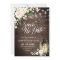 White Rose Lantern Rustic Wood Wedding