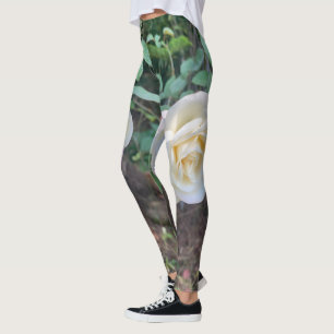 White rose Leggings