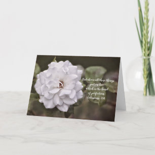 White Rose Love Bible Verse Card