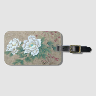 White Rose Luggage Tag