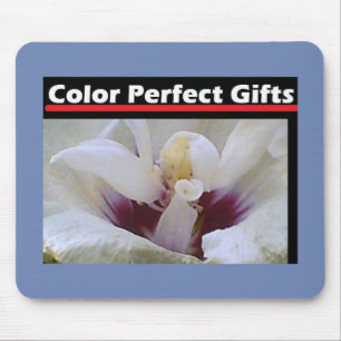 White Rose Mouse Pad