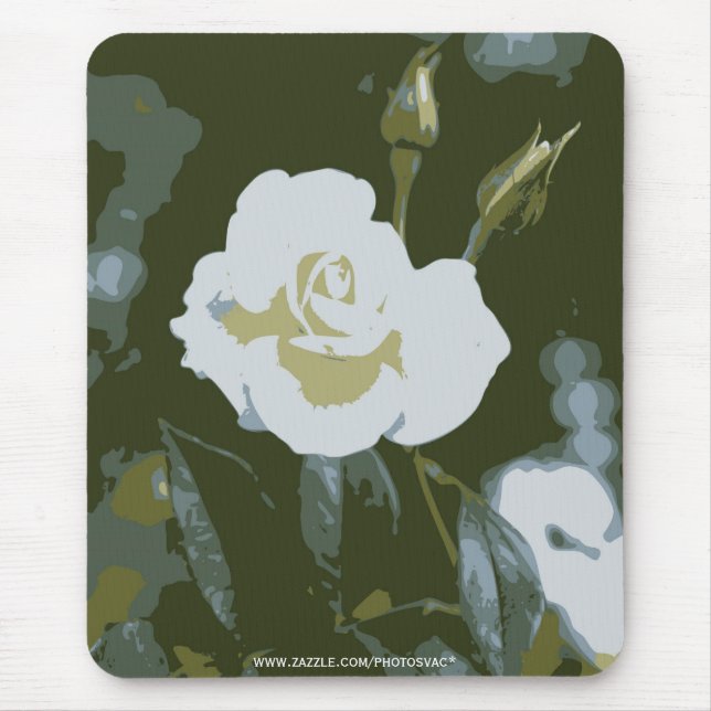 White Rose Mousepad (Front)