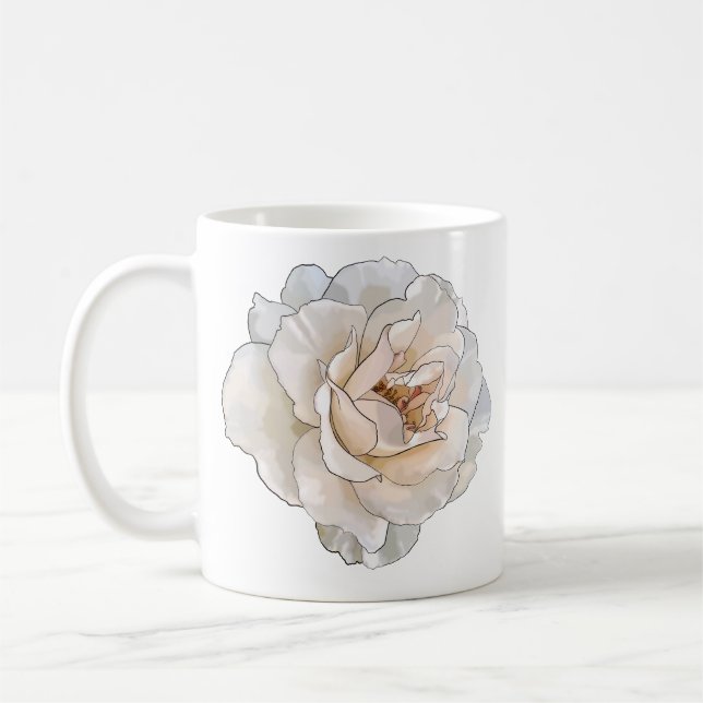 White Rose Mug (Left)