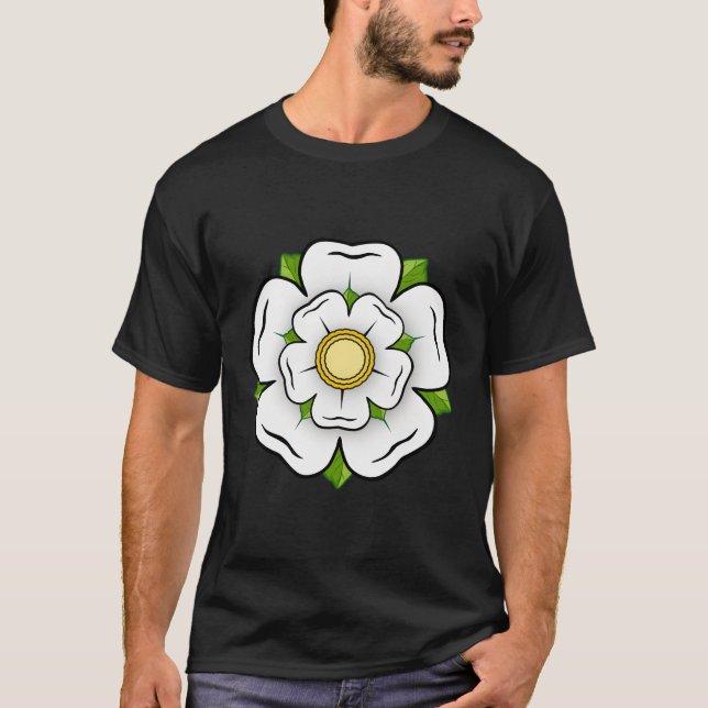 White Rose Of York British Yorkshire Symbol Flag O T-Shirt (Front)