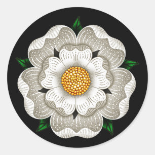 White Rose of York Classic Round Sticker