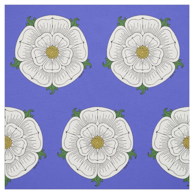 White Rose of York Fabric (Swatch)